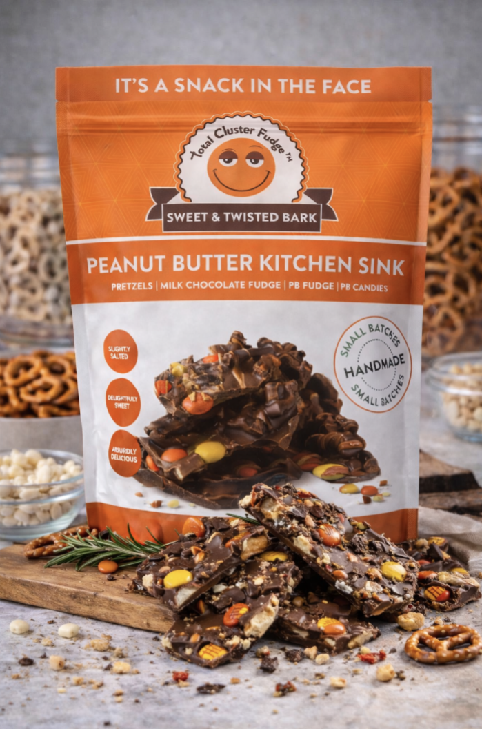 Peanut Butter Kitchen Sink Total Cluster Fudge packaging