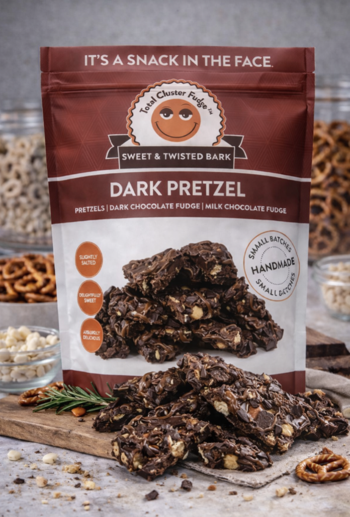 Dark Pretzel Total Cluster Fudge packaging