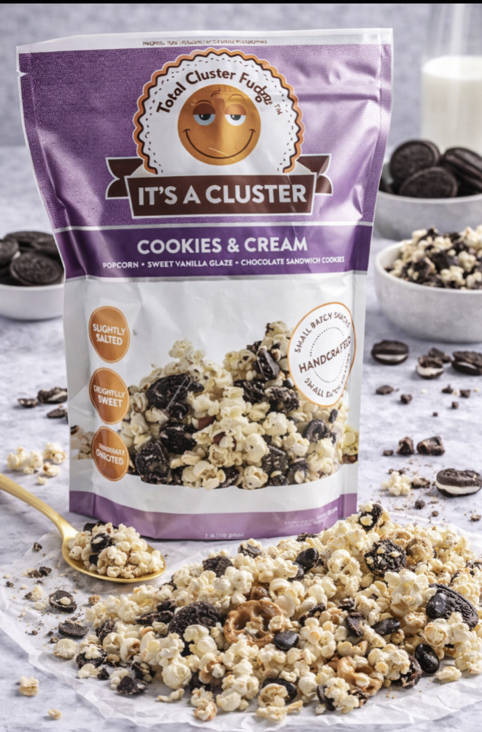 Cookies & Cream Total Cluster Fudge packaging